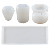 4Pcs Resin Molds for Bathroom Set - Toothbrush Holder & Diffuser Bottle Mold