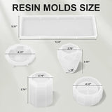 4Pcs Resin Molds for Bathroom Accessories Set, Silicone Molds for Resin Casting