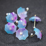 4Pcs Resin Umbrella Heart Charms for Jewelry Making