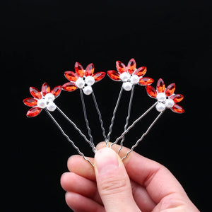 4Pcs/Set Bridal Hair U-shaped Clip Accessories Wedding Hair Decoration