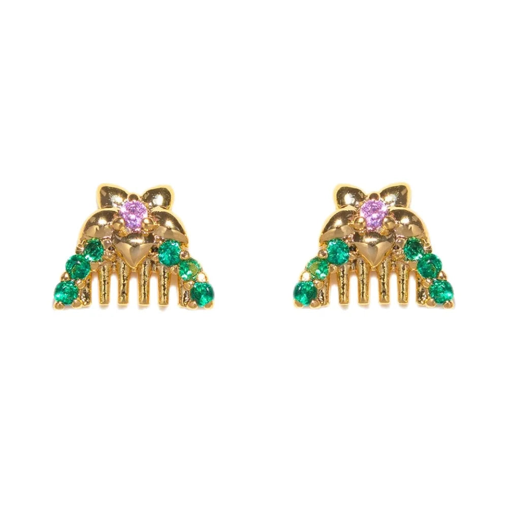 4Pcs/Set Cartoon Characters Silver Needle Stud Earrings for Women Piercing