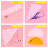 4Pcs Silicone Drawing Ruler Molds for DIY Resin Crafts