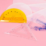 4Pcs Silicone Drawing Ruler Molds for DIY Resin Crafts