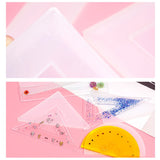 4Pcs Silicone Drawing Ruler Molds for DIY Resin Crafts