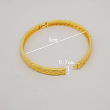 4Pcs Dubai Bangle Bracelet For Women Wedding Jewelry Set