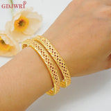 4Pcs Dubai Bangle Bracelet For Women Wedding Jewelry Set