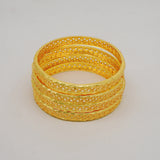 4Pcs Dubai Bangle Bracelet For Women Wedding Jewelry Set