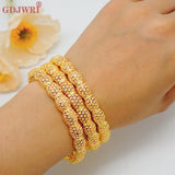 4Pcs/Set Dubai Bangle Bracelet For Women Wedding Jewelry Gift