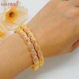 4Pcs/Set Dubai Bangle Bracelet For Women Wedding Jewelry Gift