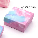 4Pcs/Set Earrings Box Craft Paper Tote Bags Carrying Cases For Jewelry Making