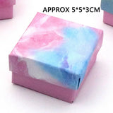 4Pcs/Set Earrings Box Craft Paper Tote Bags Carrying Cases For Jewelry Making