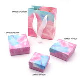 4Pcs/Set Earrings Box Craft Paper Tote Bags Carrying Cases For Jewelry Making