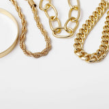 Plated Snake Chain Bracelets Bangle Set for Women