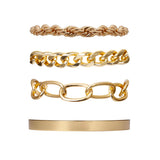 Plated Snake Chain Bracelets Bangle Set for Women