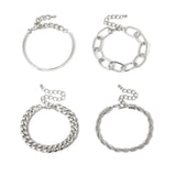Plated Snake Chain Bracelets Bangle Set for Women