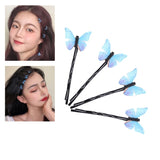 4Pcs/Set Women Girls Butterfly Hair Clips Romantic Metal Barrettes