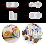 4Pcs Organ Pendant Epoxy Resin Molds Jewelry Organizer Silicone Craft Art