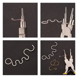 4Pcs DIY Jewelry Making Tool Set with 10 Loops, Pliers, Wire