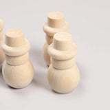 4Pcs Wooden Doll snowman Ornaments DIY Crafts Party Decor Gift Home Jewelry