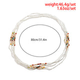 4Pcs Summer Waist Beads Chains African Belly Belt Beach Bikinis Boho Jewelry