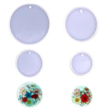 4Pcs Silicone Molds Round Keychain DIY Jewelry Epoxy Resin Crafting