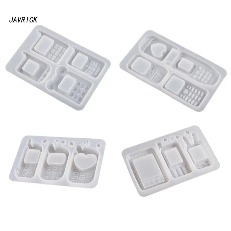 4Pcs Silicone Bear Decor Molds DIY Resin Jewelry Epoxy Crafting Keychain Phone