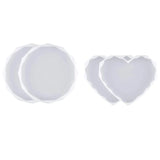 4Pcs Silicone Coaster Mold Epoxy Resin Pouring Mold DIY Craft