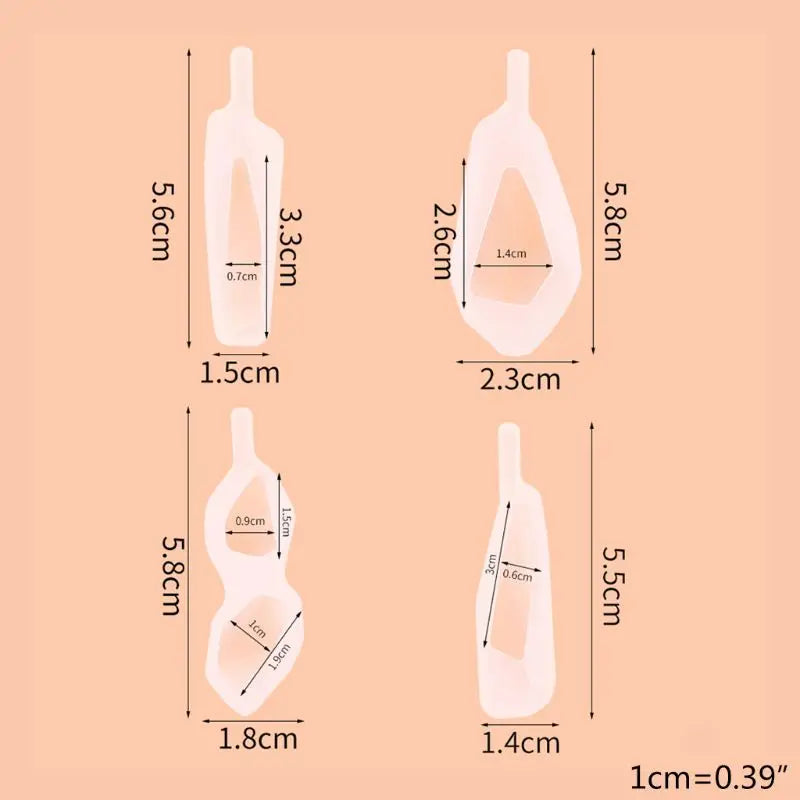 4Pcs Silicone Epoxy Mold Pendant Casting Mould DIY Crafts Jewelry Making