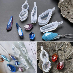 4Pcs Silicone Epoxy Mold Pendant Casting DIY Jewelry Making Tool
