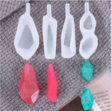 4Pcs Silicone Epoxy Mold Pendant Casting DIY Jewelry Making Tool