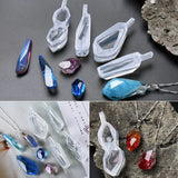 4Pcs Silicone Epoxy Mold Pendant Casting DIY Jewelry Making Tool