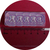 4Pcs Silicone Jewelry Mold Flower Bowtie Bear Resin Mold Epoxy Resin