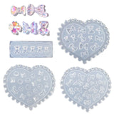 4Pcs Silicone Jewelry Mold Flower Bowtie Bear Resin Mold Epoxy Resin