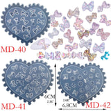 4Pcs Silicone Jewelry Mold Flower Bowtie Bear Resin Mold Epoxy Resin