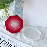 4Pcs Silicone Teapot Mat Tray Mold Octagonal Jewelry Making Mold