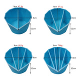 4Pcs Silicone Measuring Cups Mixing Cup For Dispensing Crafts,Blue