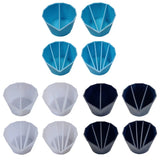 4Pcs Silicone Measuring Cups Mixing Cup For Dispensing Crafts,Blue