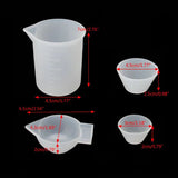 4Pcs Silicone Mixing Cups Measuring Cups DIY Resin Jewelry Tools Kit