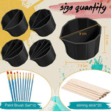 4Pcs Silicone Split Cup For Paint Pouring Reusable Paint Cups For Acrylic Paint