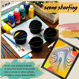 4Pcs Silicone Split Cup For Paint Pouring Reusable Paint Cups