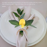 4Pcs Lemon Napkin Ring Fruit Meal Buckle Hotel Model Room Party Supplies