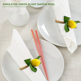 4Pcs Lemon Napkin Ring Fruit Meal Buckle Hotel Model Room Party Supplies