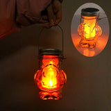 4Pcs Solar LED Mason Jar Torch Flame Garden Outdoor Candle Lantern