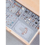 4Pcs Stackable Jewelry Tray Kit Display Drawer Storage