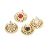 4Pcs Stainless Steel Boho Charms Stone Pendants DIY Jewelry Findings