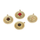 4Pcs Stainless Steel Boho Charms Stone Pendants DIY Jewelry Findings