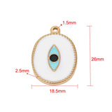 4Pcs Enamel Eye Charms for DIY Jewelry Making
