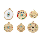 4Pcs Enamel Eye Charms for DIY Jewelry Making