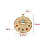 4Pcs Enamel Eye Charms for DIY Jewelry Making