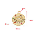 4Pcs Enamel Eye Charms for DIY Jewelry Making